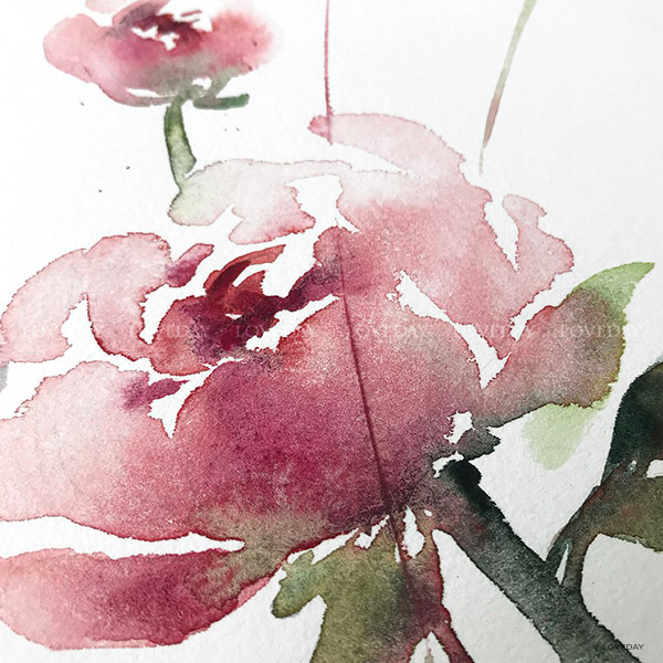inviti matrimonio illustrate acquerello fiore