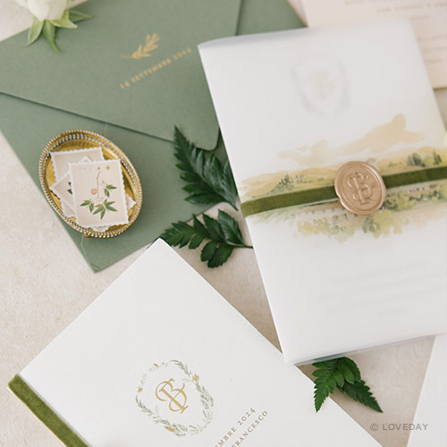 Partecipazione stile moderno,elegante Beatrice & Francesco - by loveday