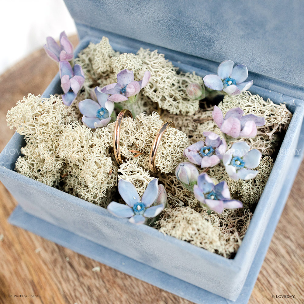 scatola velluto porta fedi nuziale wedding box by Loveday