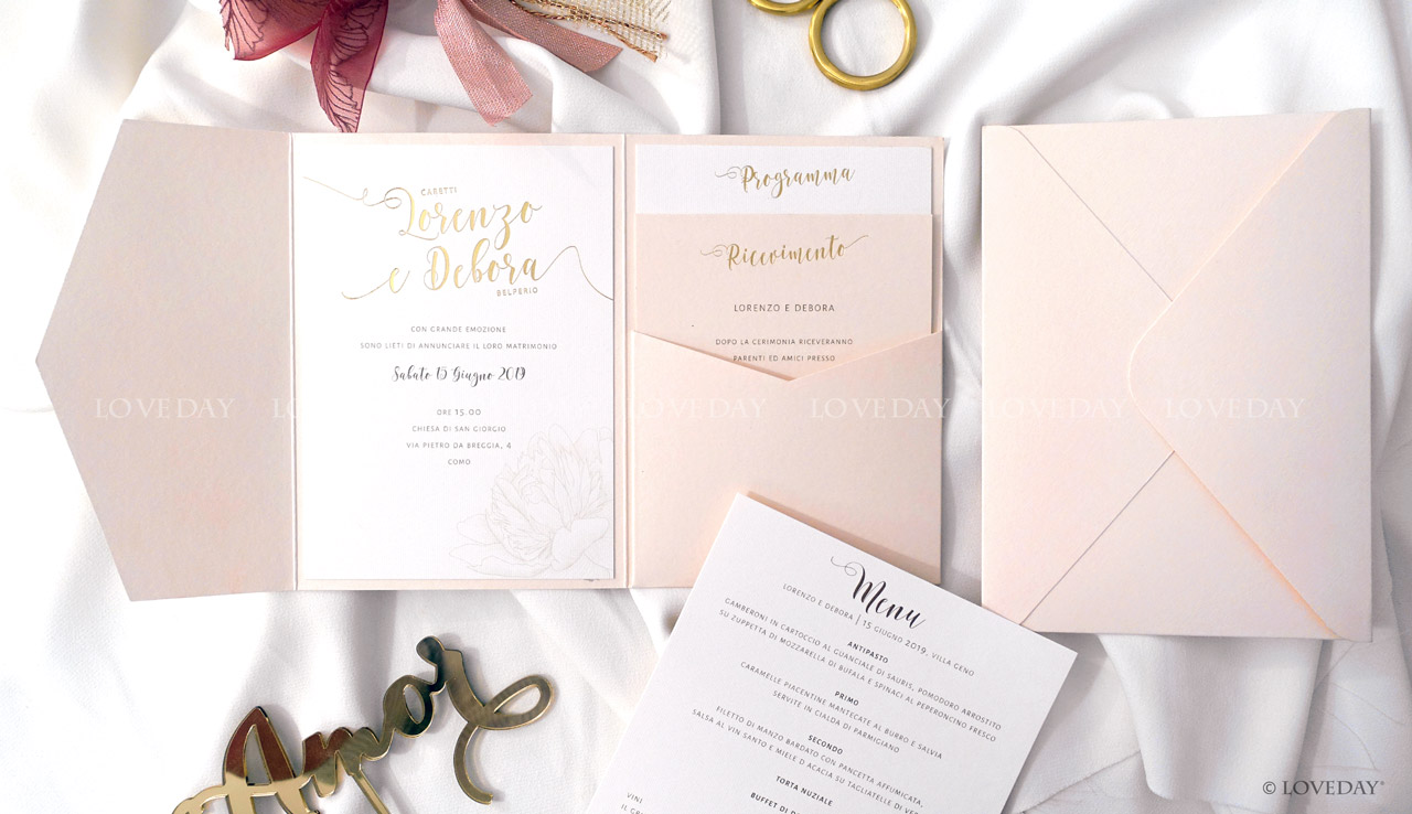 wedding stationery folder programma by Loveday