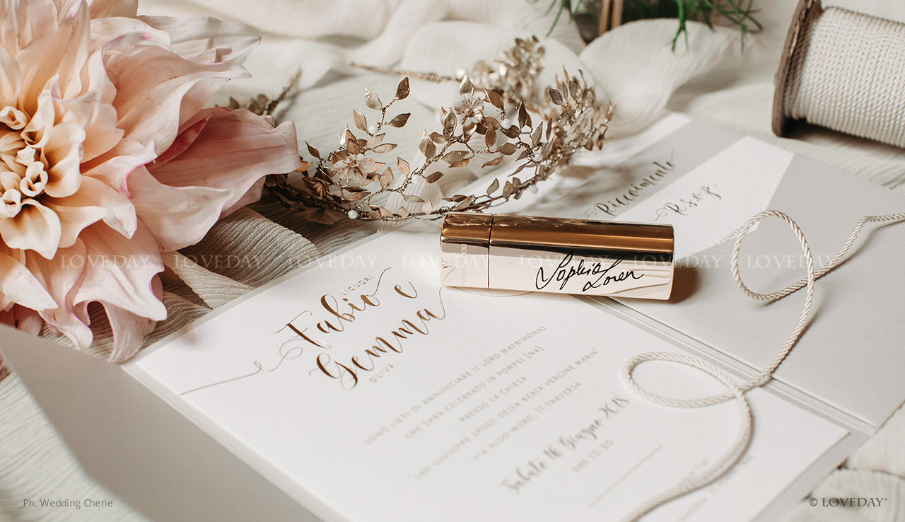 wedding stationery folder oro sophia by Loveday