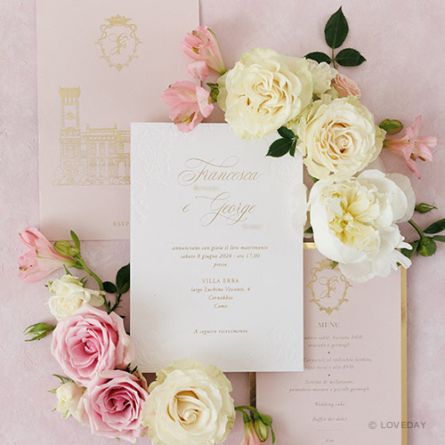 Partecipazione stile moderno,elegante Francesca & George - by loveday
