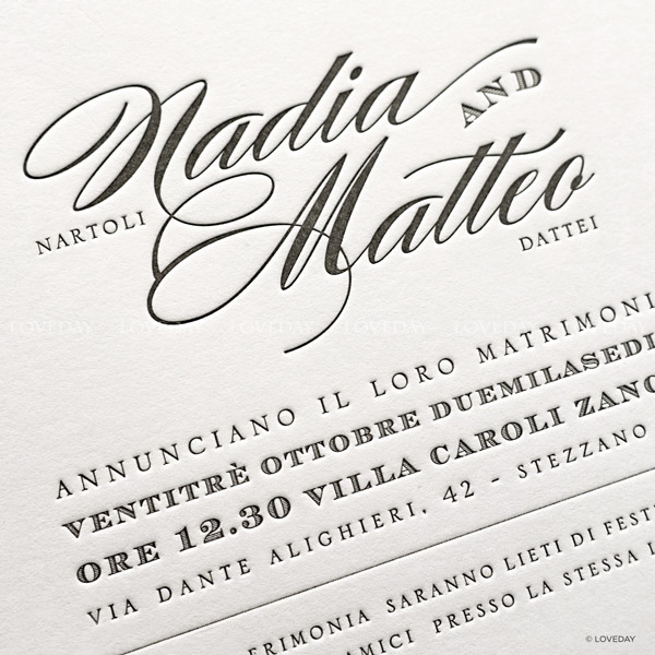 partecipazione stampa letterpress