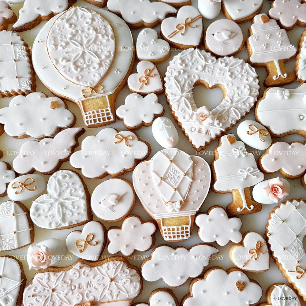 biscotti decorati per confettata sweet table matrimonio by Loveday