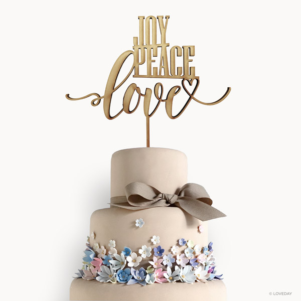 cake topper legno taglio laser personalizzato