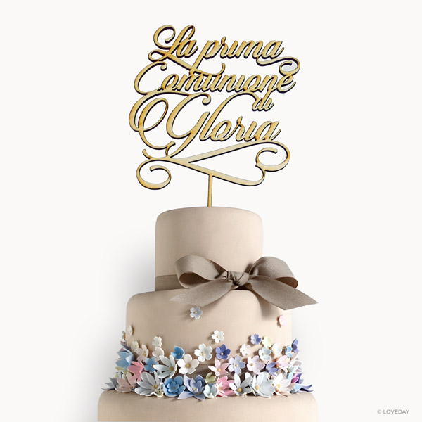 cake topper taglio laser personalizzato