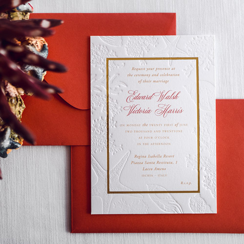 partecipazione marina in letterpress