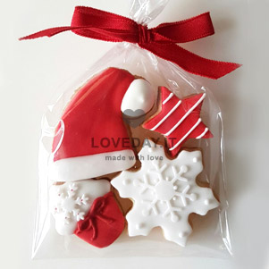 sacchetti con biscotti cristalli Natale